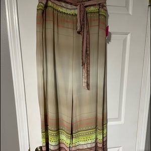 Linen wide leg pants